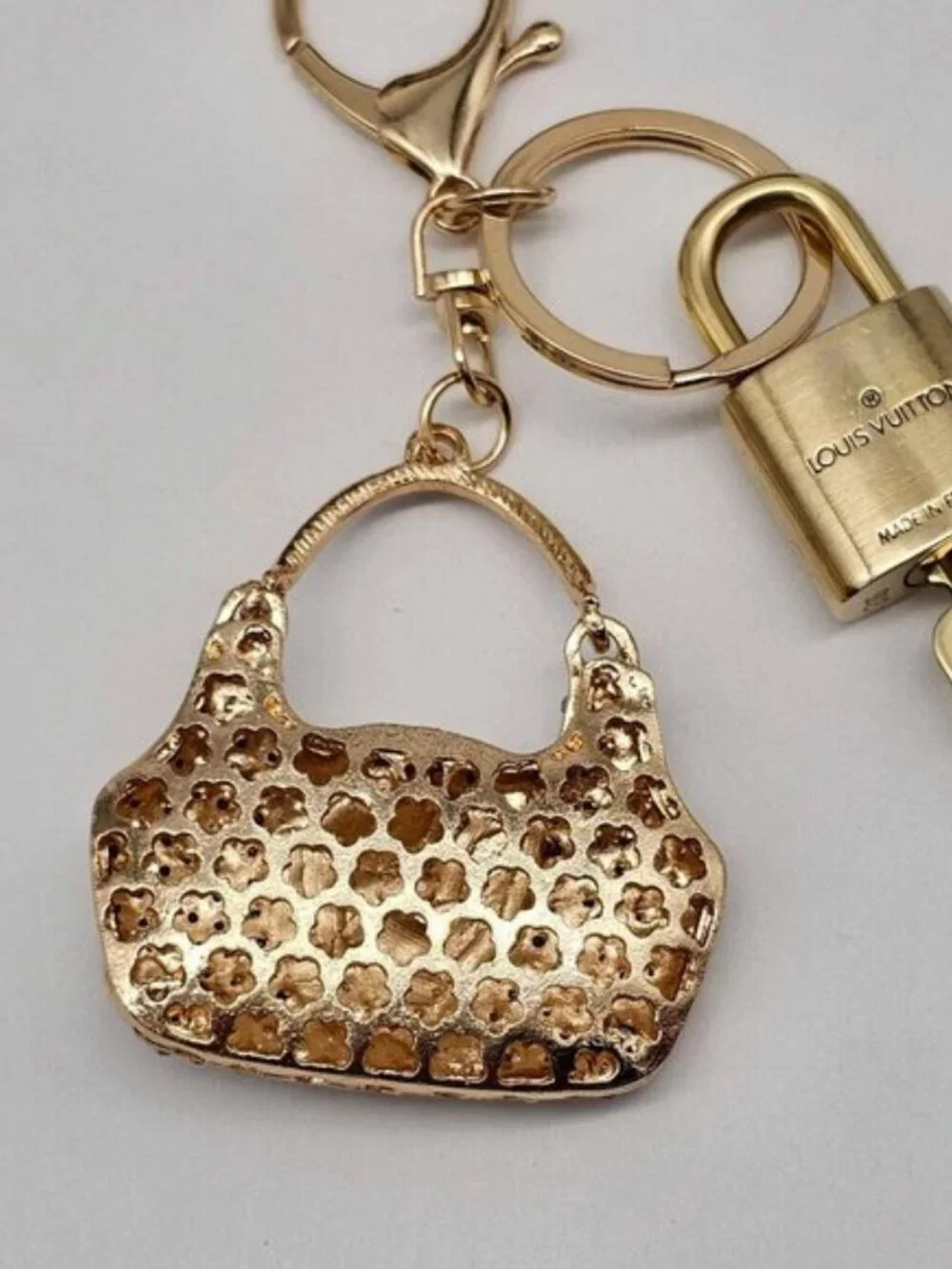 Authentic Louis Vuitton Gold Lock & Key ✨ Bag Charm Unbranded Bag Keychain